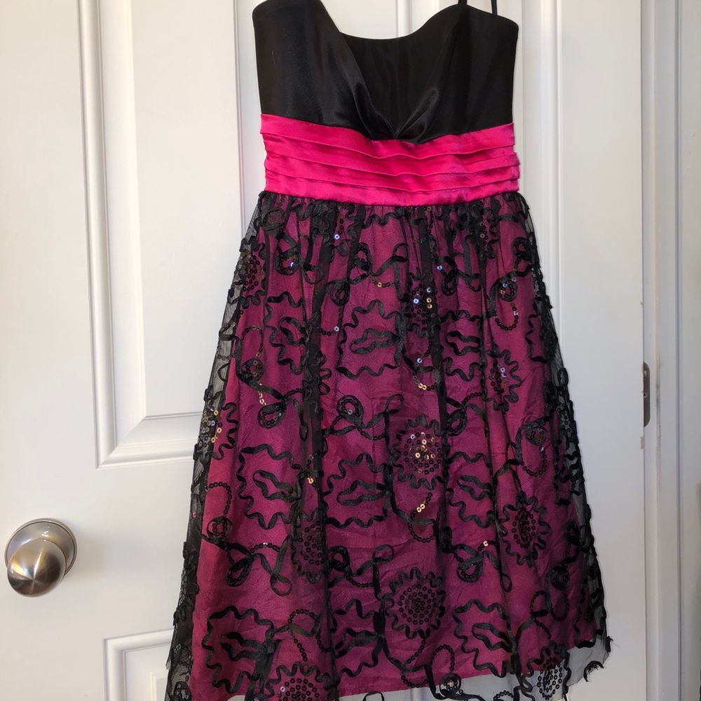 Black and pink semiformal dress!